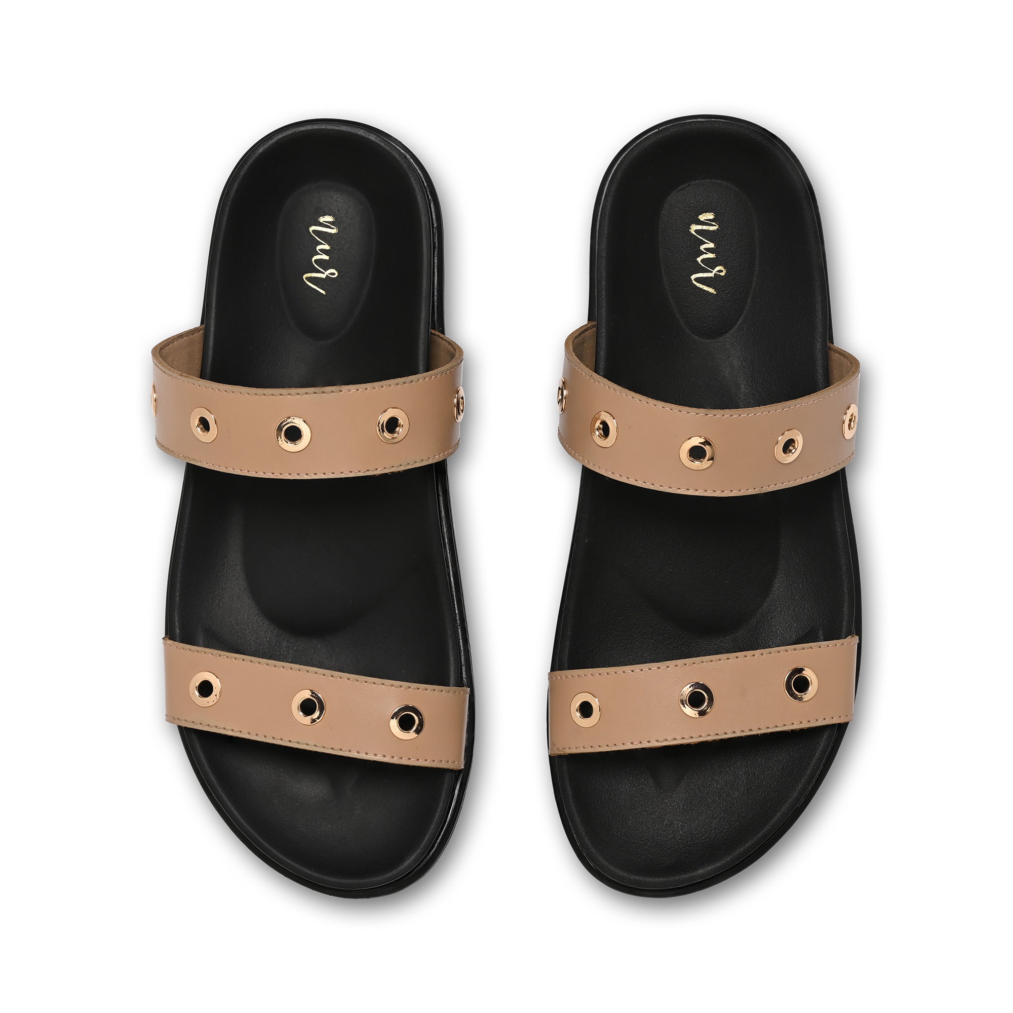 Drizzle Circle Sliders - Beige