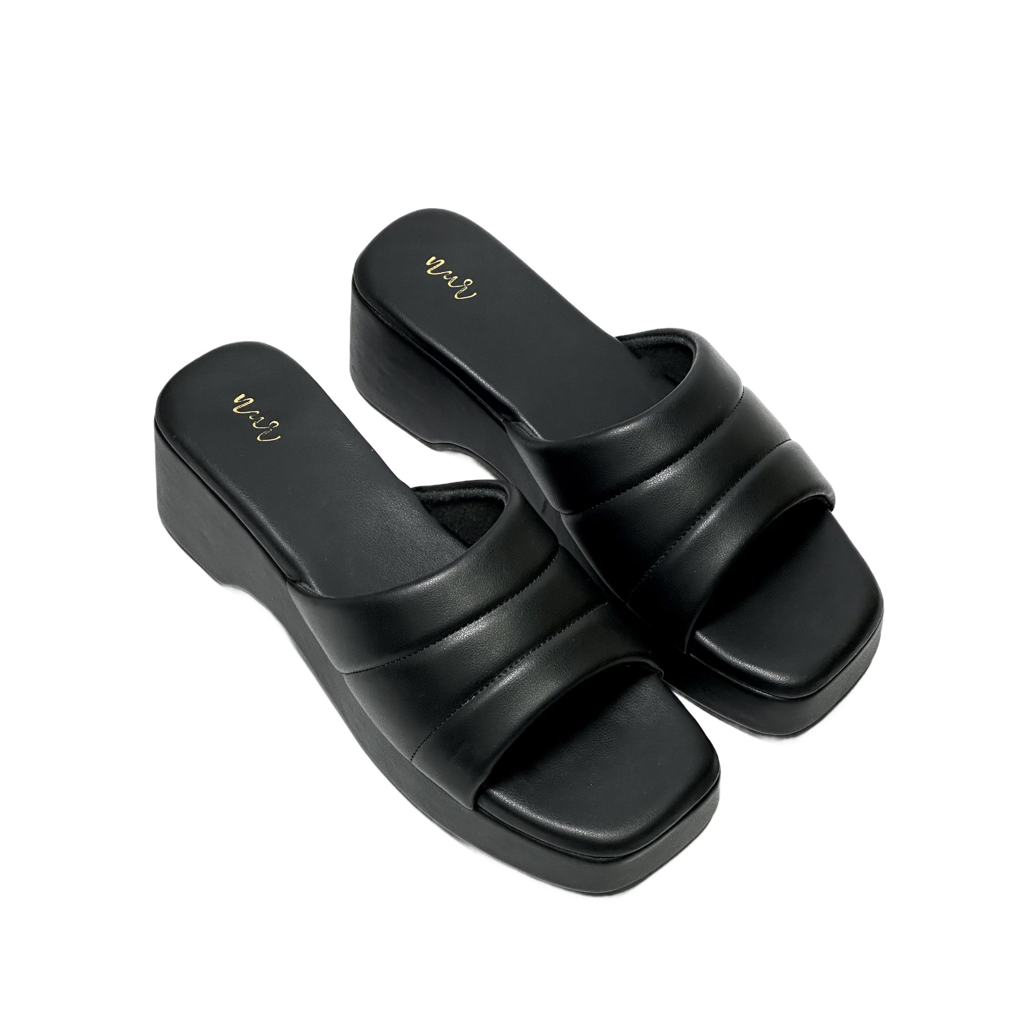 Snug Hug Platforms - Black Heels