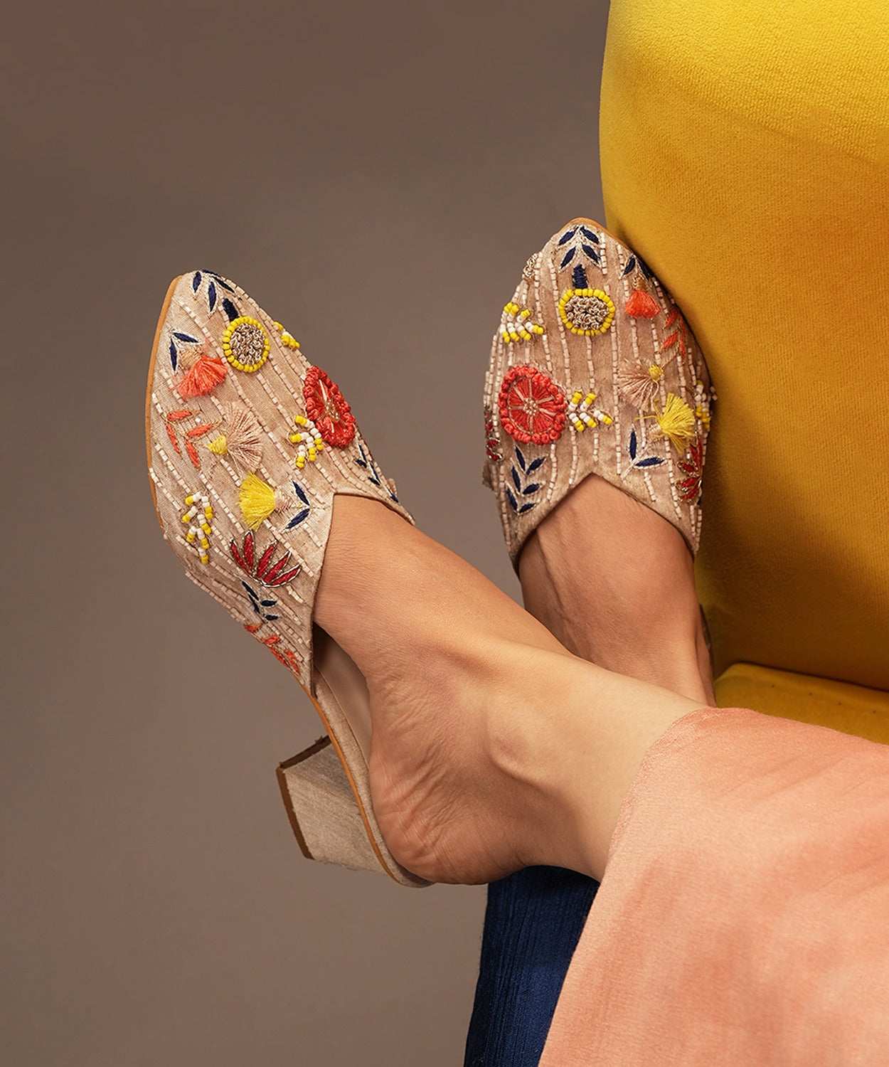 herlipto Square-Toe Mules ecru 38